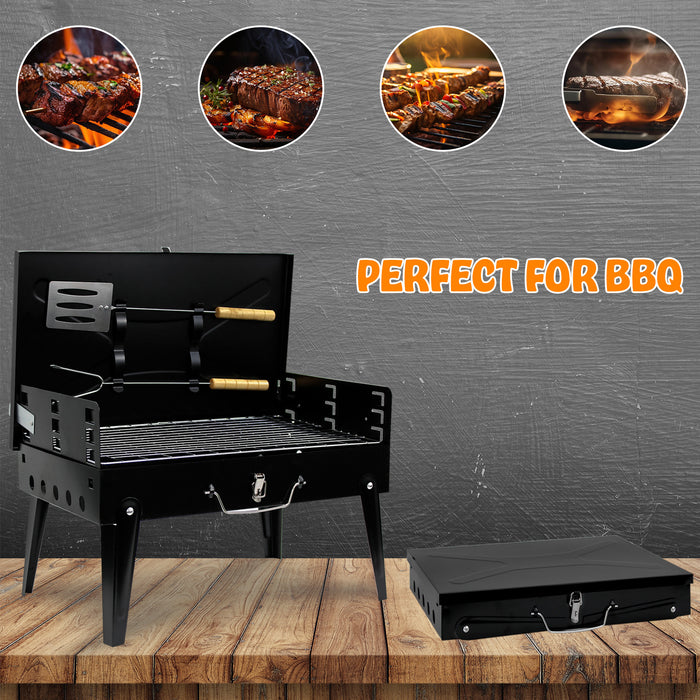 Charcoal BBQ Barbecue Grill Foldable