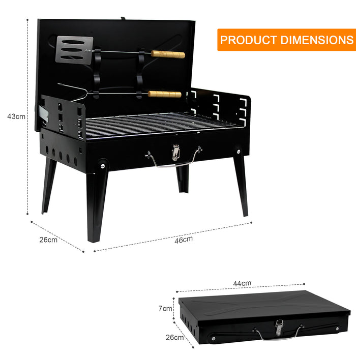 Charcoal BBQ Barbecue Grill Foldable