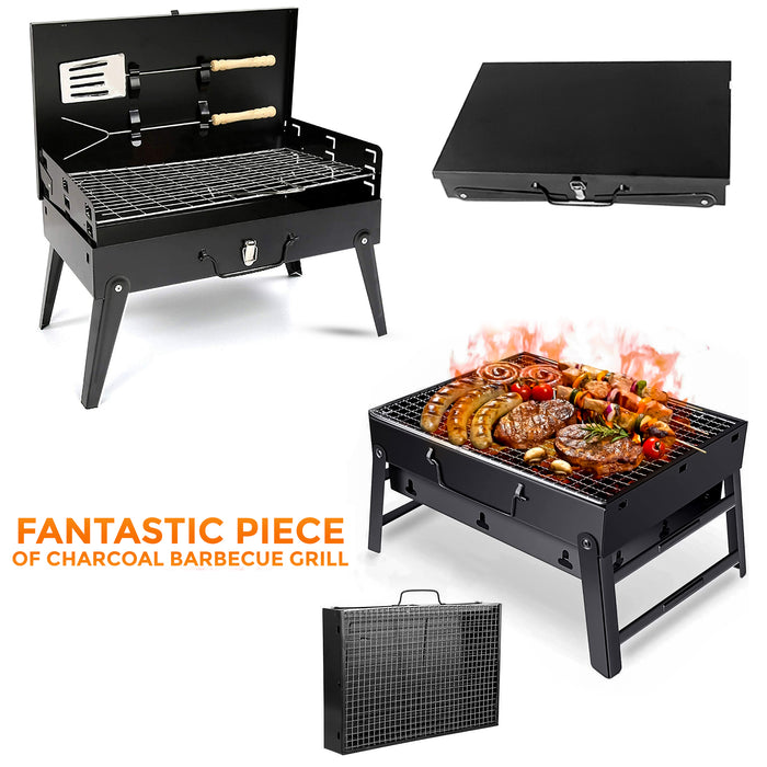 Charcoal BBQ Barbecue Grill Foldable