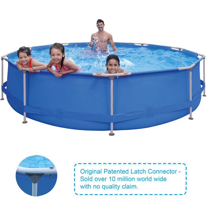 Above Ground Round Steel Swimming Pool - 12ft x 30in