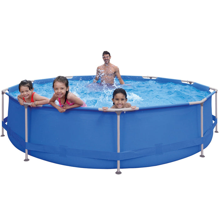 Above Ground Round Steel Swimming Pool - 12ft x 30in