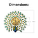 Peacock Clock Dimensions