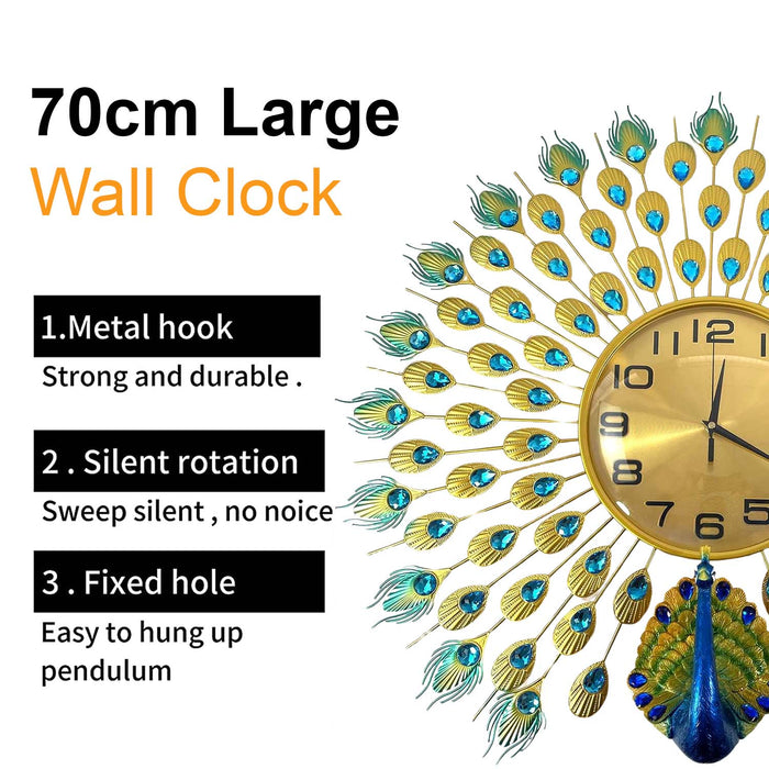 70CM Large Clock Features