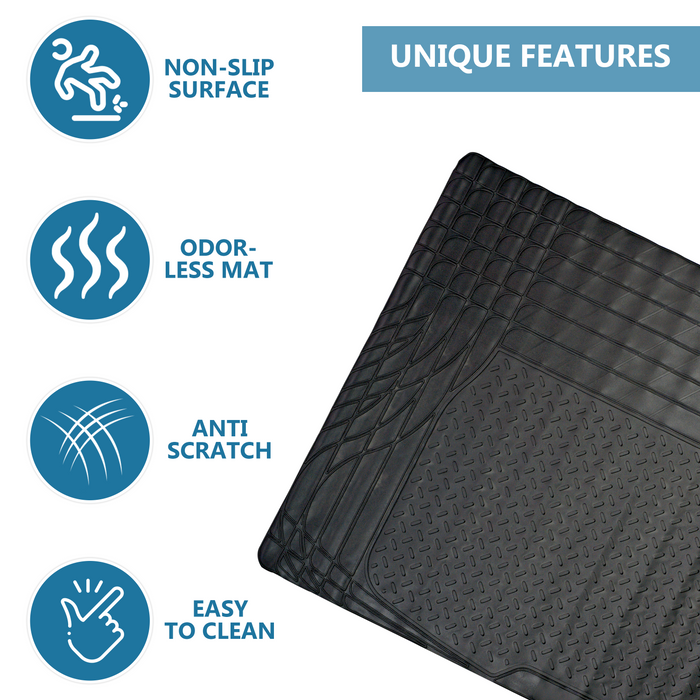 Car Mats Non Slip Cut to Size Universal Fit Rubber