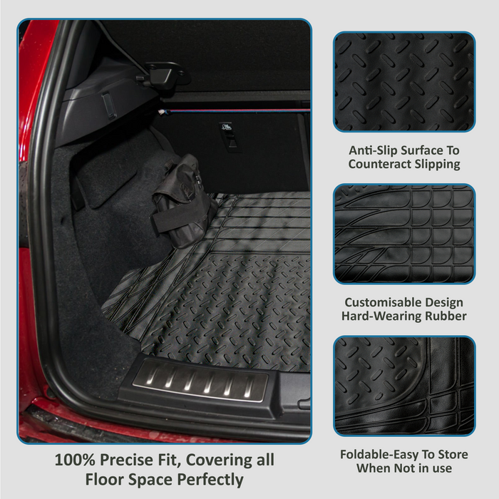 Car Mats Non Slip Cut to Size Universal Fit Rubber