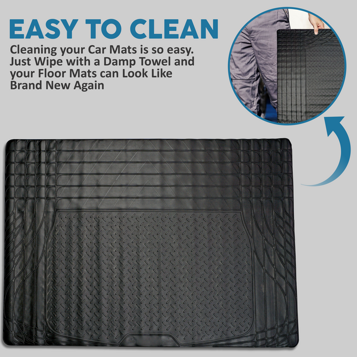 Car Mats Non Slip Cut to Size Universal Fit Rubber