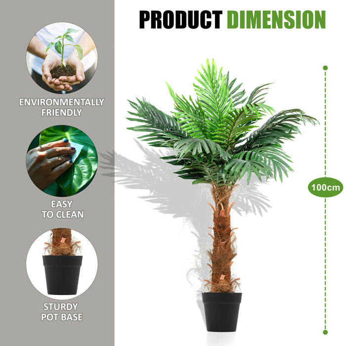 Artificial Palm Tree Fake Tropical Potted Plant