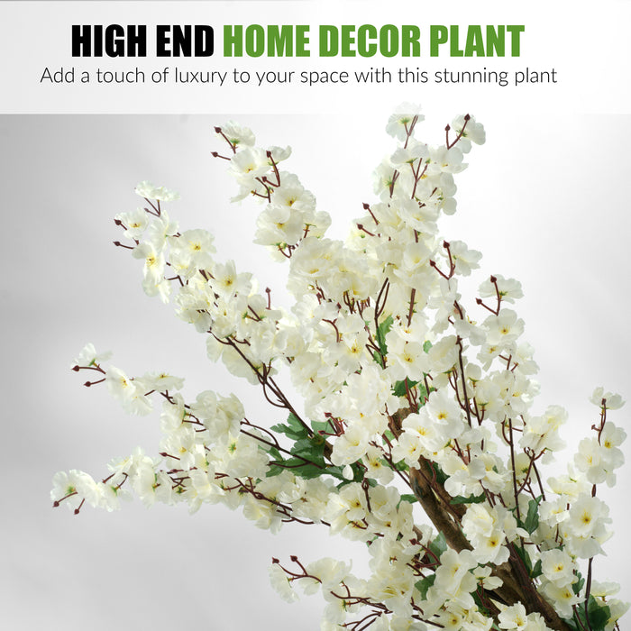 Artificial Cherry Blossom Tree Realistic White Wintersweet