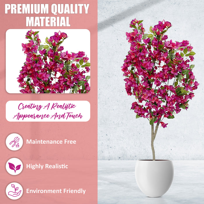 5Ft Blooming Bougainvillea Glabra  Paperflower - Artificial Plant