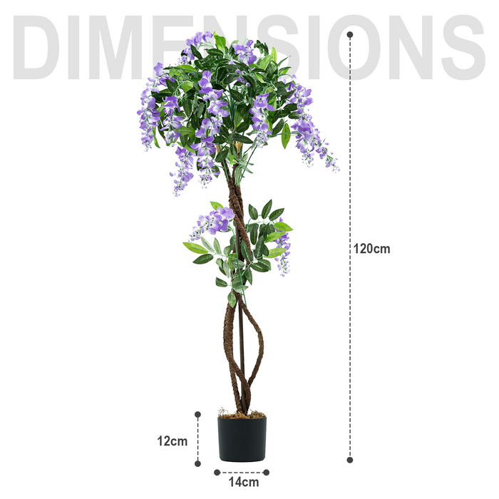 120cm Artificial Faux Plants Wisteria Flowers