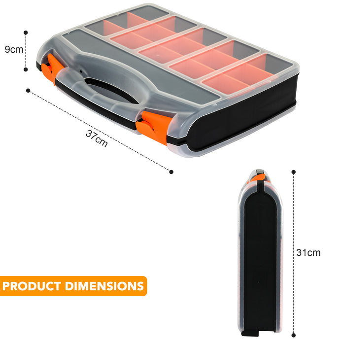 31 Double Sided Compartment Box Storage Tool Organiser