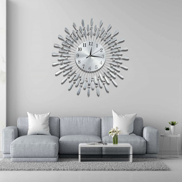 Silver Wall Clock