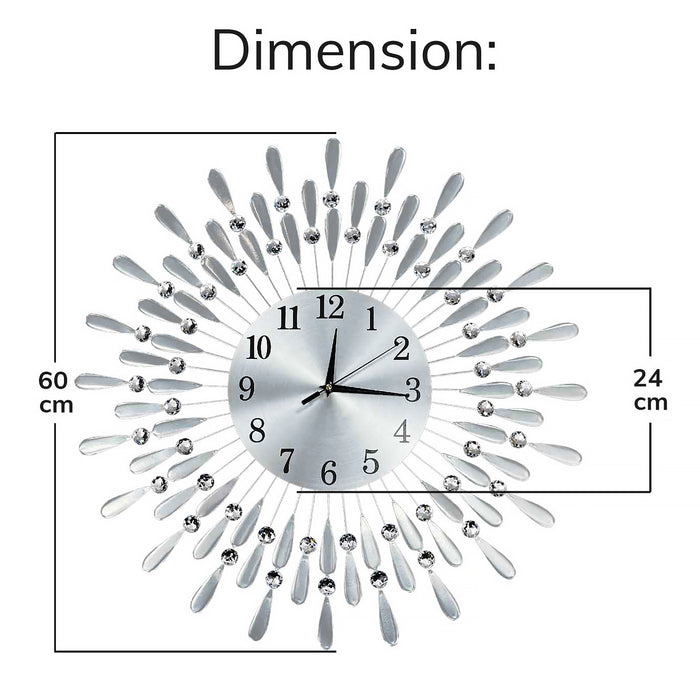 Dimensions of Silver Wall Clock