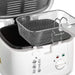 White Deep Fat Fryer with Grill