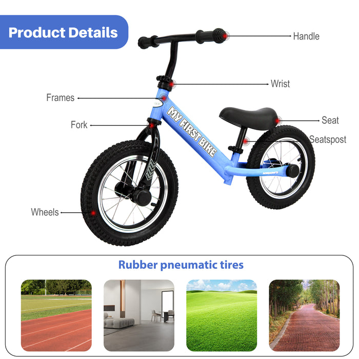 My First Bike 12" Kids Balance Bike For 2-6 Years