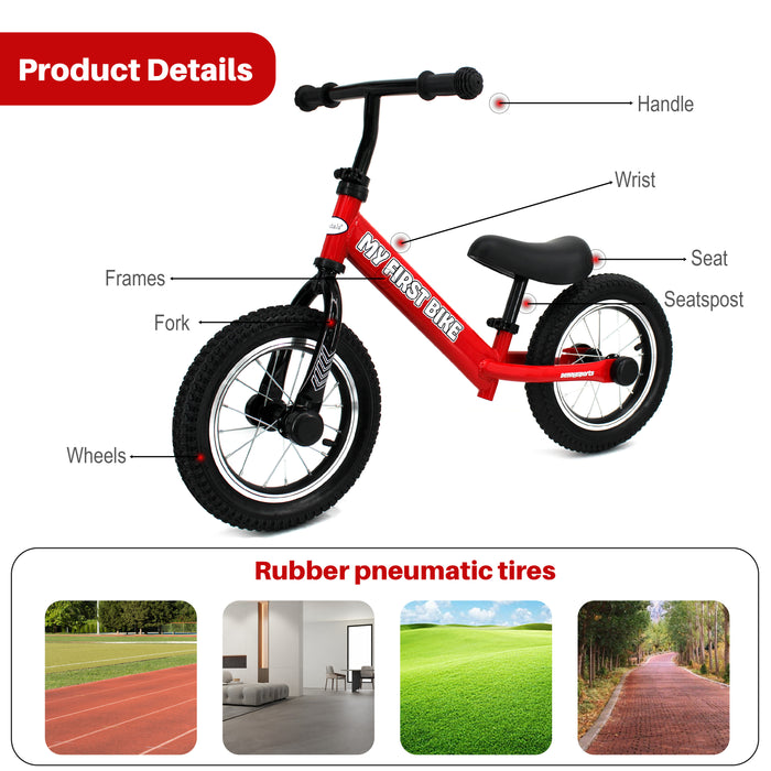 My First Bike 12" Kids Balance Bike For 2-6 Years