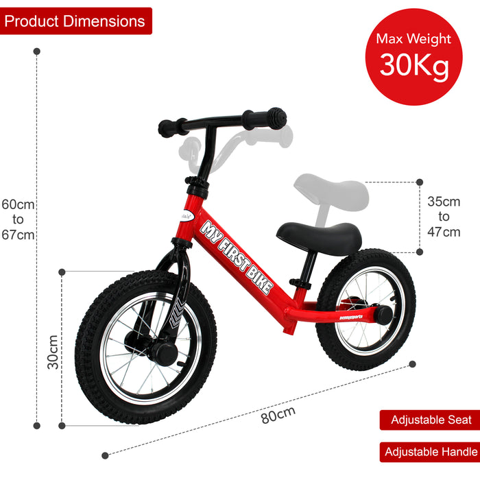 My First Bike 12" Kids Balance Bike For 2-6 Years