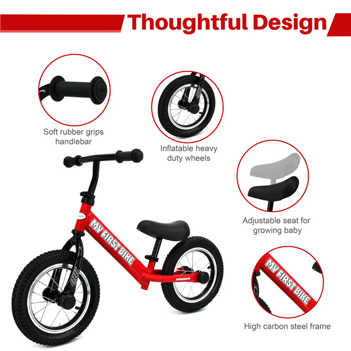 My First Bike 12" Kids Balance Bike For 2-6 Years