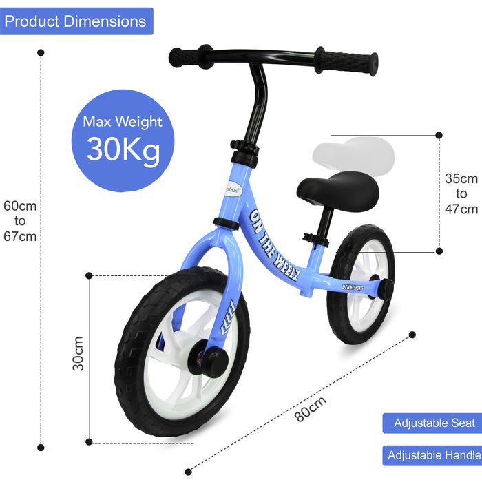 On The Weelz 12" Kids Balance Bike For 2-6 Years