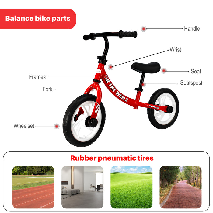 On The Weelz 12" Kids Balance Bike For 2-6 Years