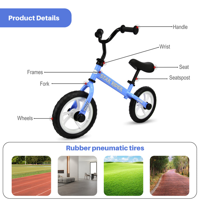 Star Rider 12" Kids Balance Bike For 2-6 Years