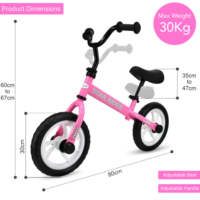 Star Rider 12" Kids Balance Bike For 2-6 Years