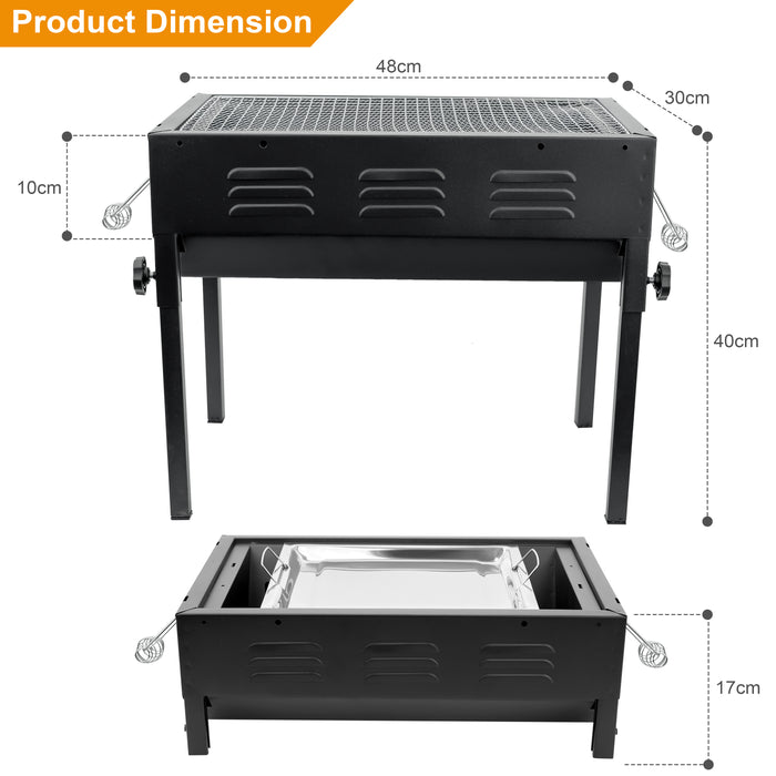 Large BBQ Grill Portable Charcoal Barbecue