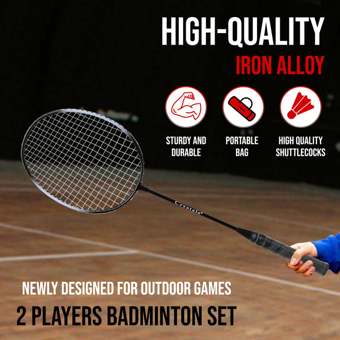 Badminton 2 Racket & Shuttlecocks Set