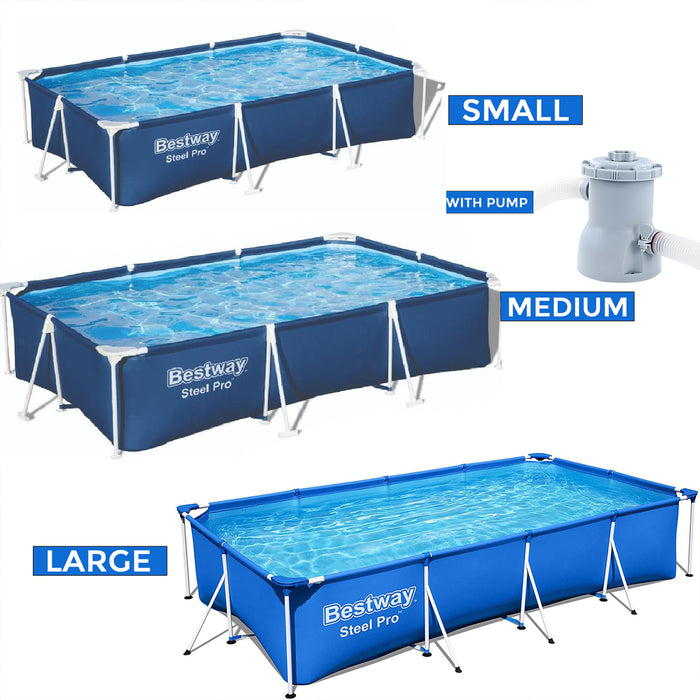 Bestway Steel Pro Family Pool - 2300/3300/5700 Liters & Filter Pump