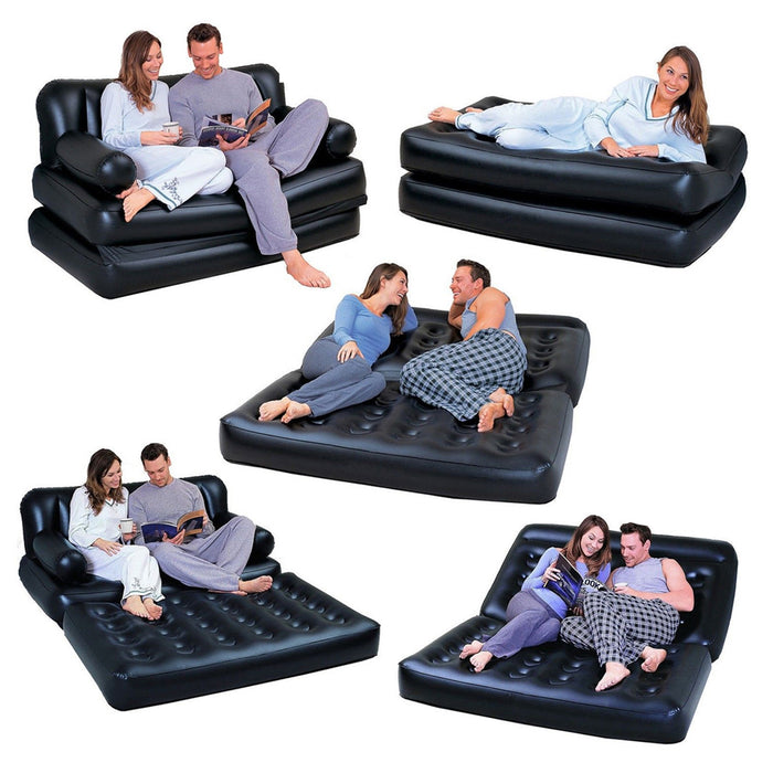 Bestway Multipurpose Sofa, 188 x 152 x 64 cm, PVC, Black