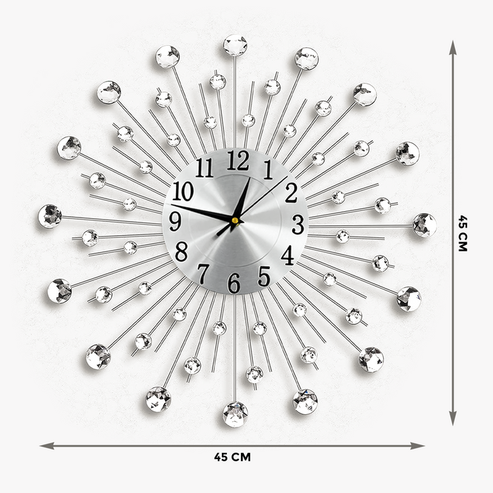 Diamante Jewelled Bead Indoor Large Wall Clock