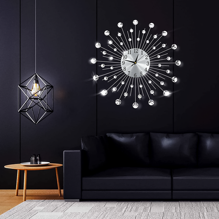 Diamante Jewelled Bead Indoor Large Wall Clock