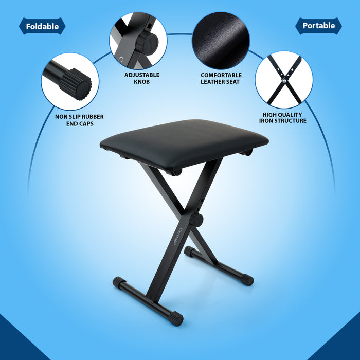 Black Tri-Stand Musical Chair