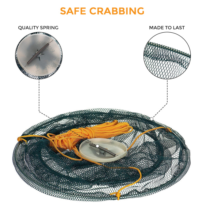 Crab Drop Net with Spring Loaded Bait Holder