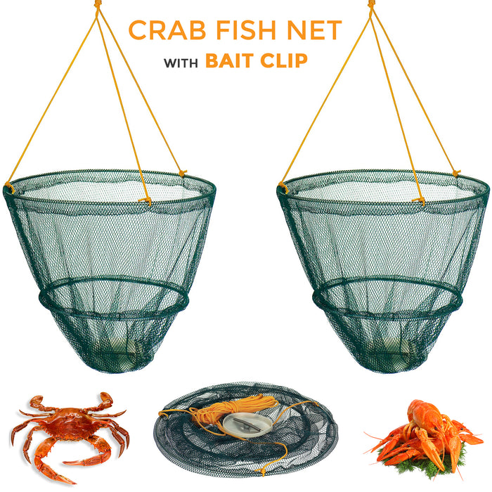 Crab Drop Net with Spring Loaded Bait Holder