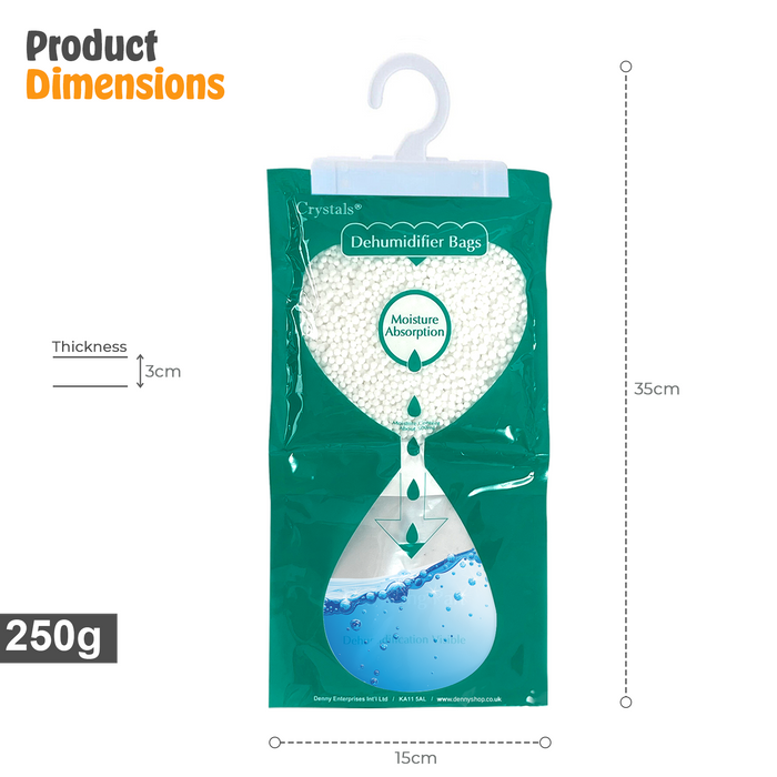 Dehumidifier Wardrobe Hanging Bags - 250g