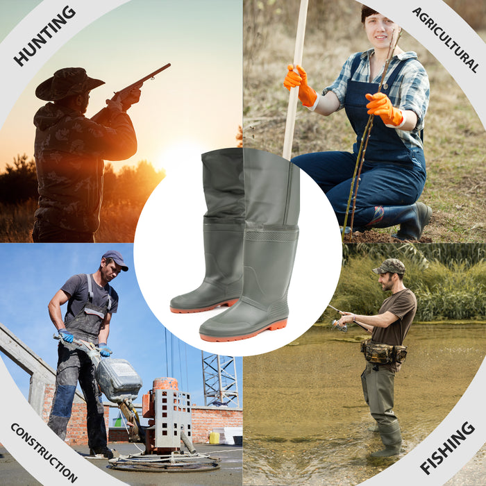 Lightweight Hip Waders with Cleated Sole