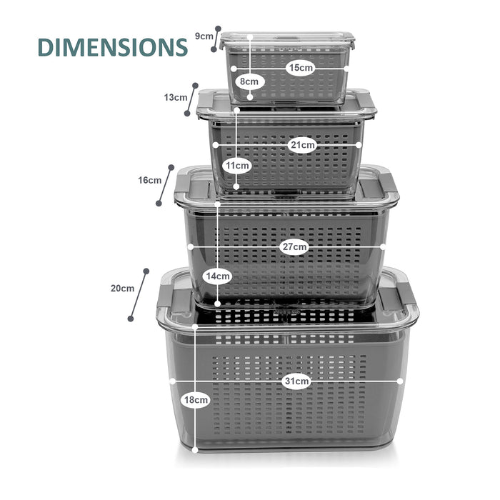 Fruit Vegetable Fridge Organiser Storage Box