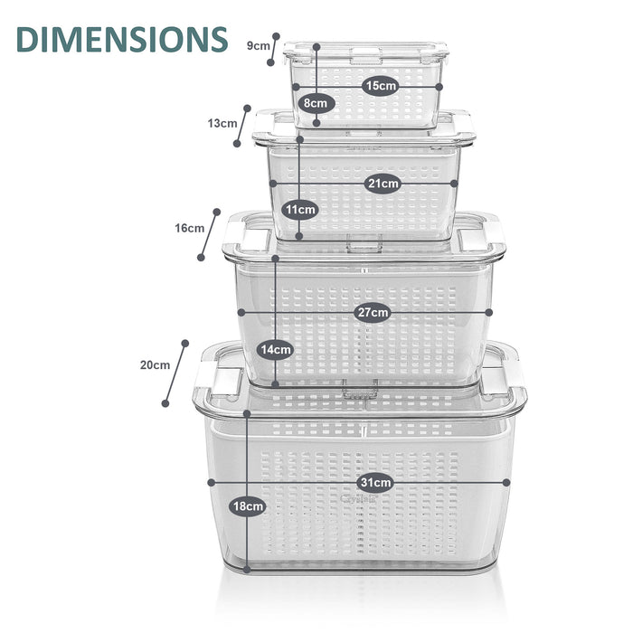 Fruit Vegetable Fridge Organiser Storage Box