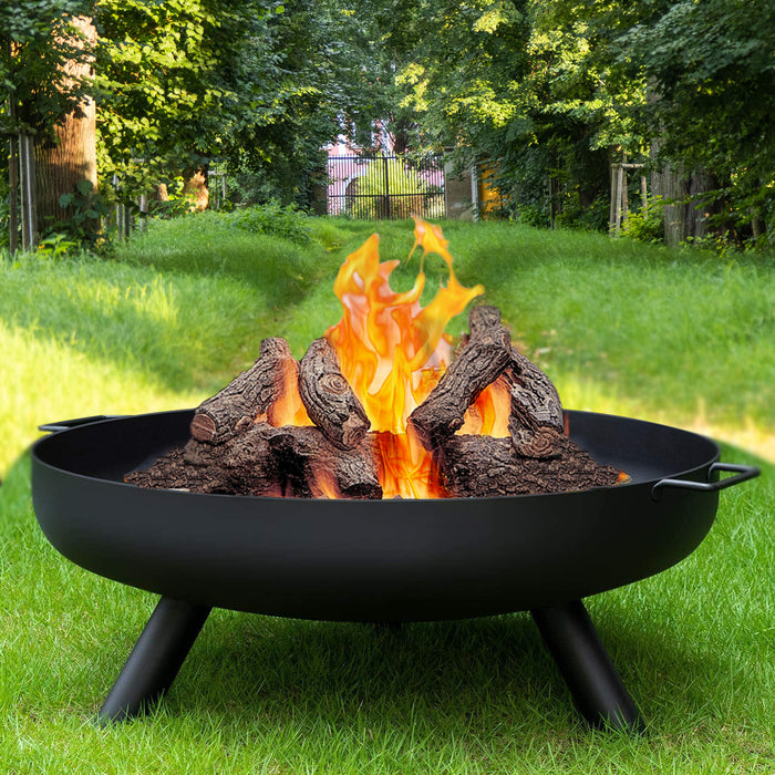 23" Large Round BBQ Steel Fire Pit