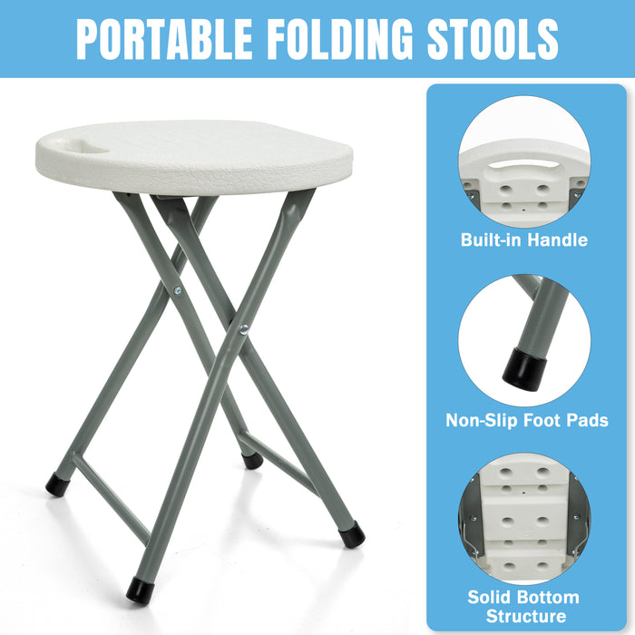 Folding Plastic Metal Frame Camping Stool