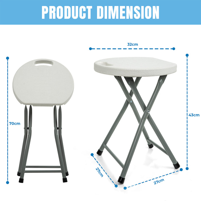 Folding Plastic Metal Frame Camping Stool