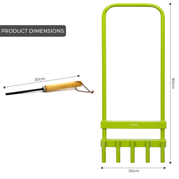 5 Hollow Tine Spike Hand Lawn Aerator