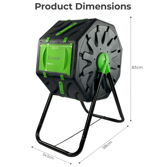 65L Tumbling Garden Composter Bin