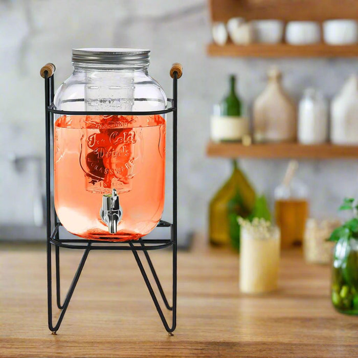 4L Glass Vintage Beverage Drinks Dispenser