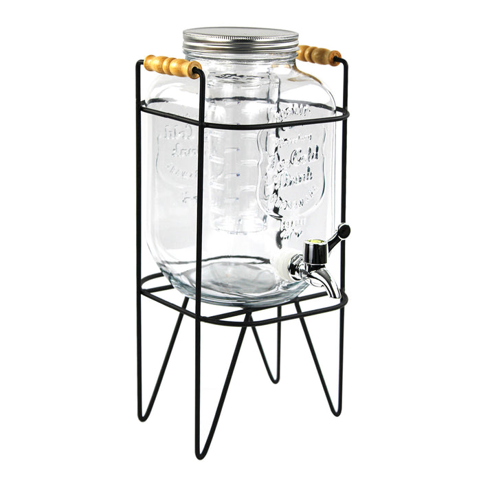 4L Glass Vintage Beverage Drinks Dispenser