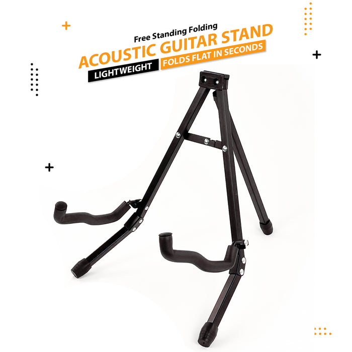 Foldable Music Guitar Stand Black