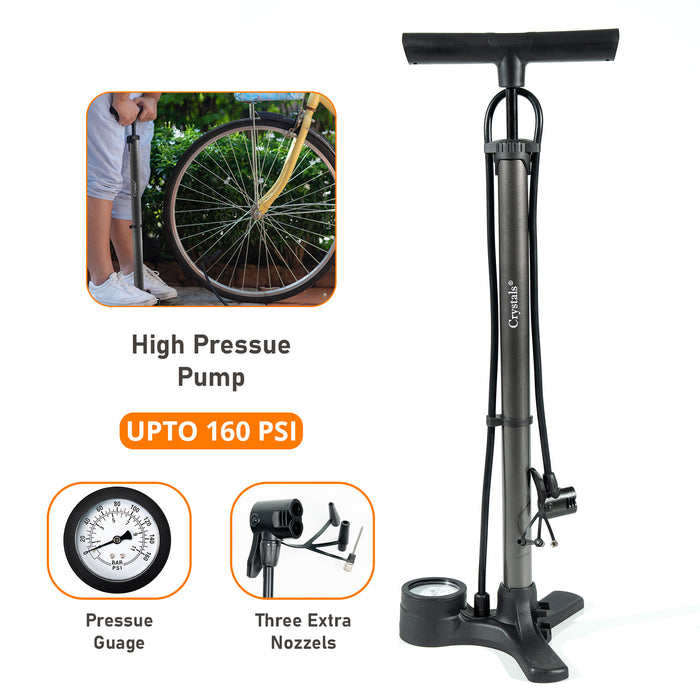 Mountain Bike Foot Pump with Gauge