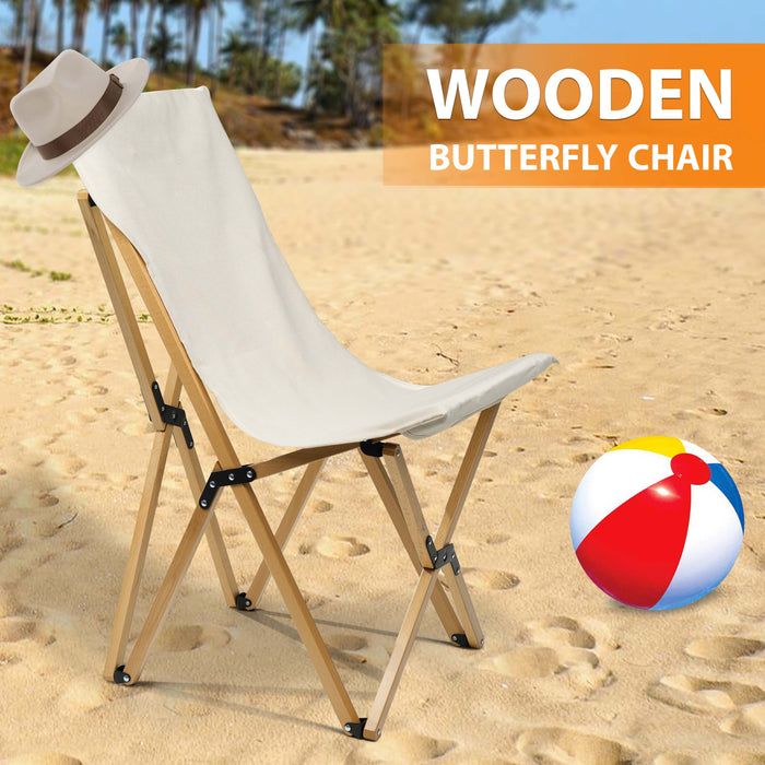 Folding Metal Butterfly Chair Portable