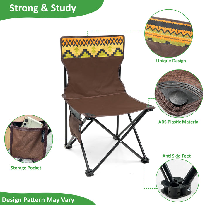 5Pc Foldable Camping Table & Chair Set